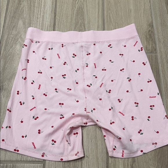 Skims X Lana Del Ray Cherry Blossom Cotton Ribbed Boxer Shorts Pjs Sz M Rare - Picture 2 of 11